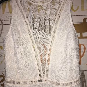 Angel boba white lace dress